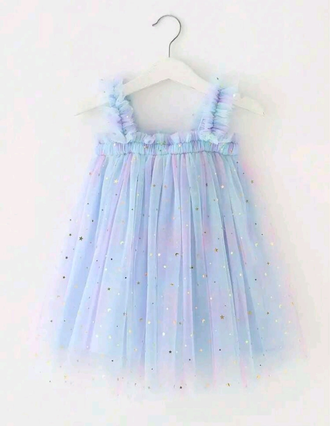 Blue Purple Star Tulle Dress #1000522