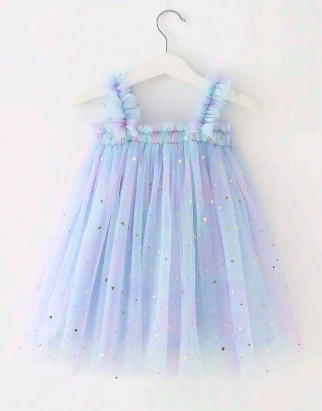 Blue Purple Star Tulle Dress #1000522