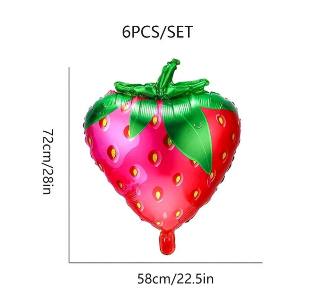 6PCS Strawberry Balloon Set #500031