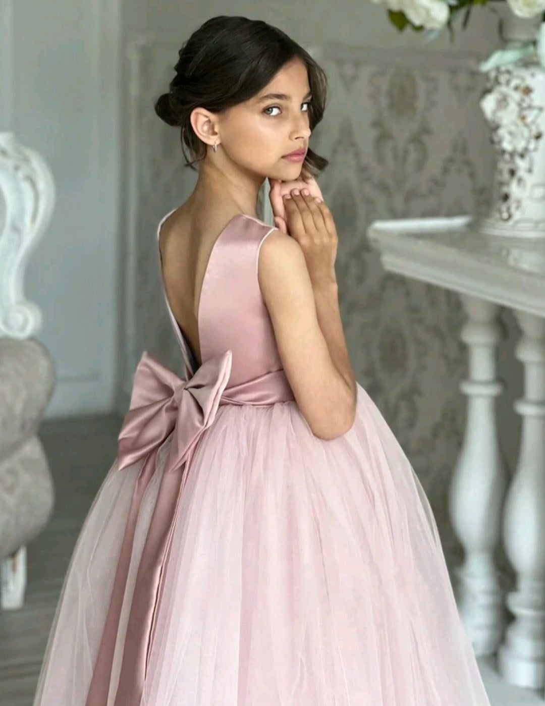 Glorious Pink Rose Princess Gown. #1000248