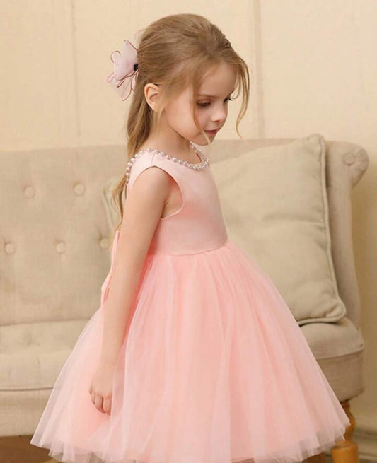 Ribbed White Romper with Dusty Pink Corduroy Suspended Bloomer (Overall) and Headband  #1000168