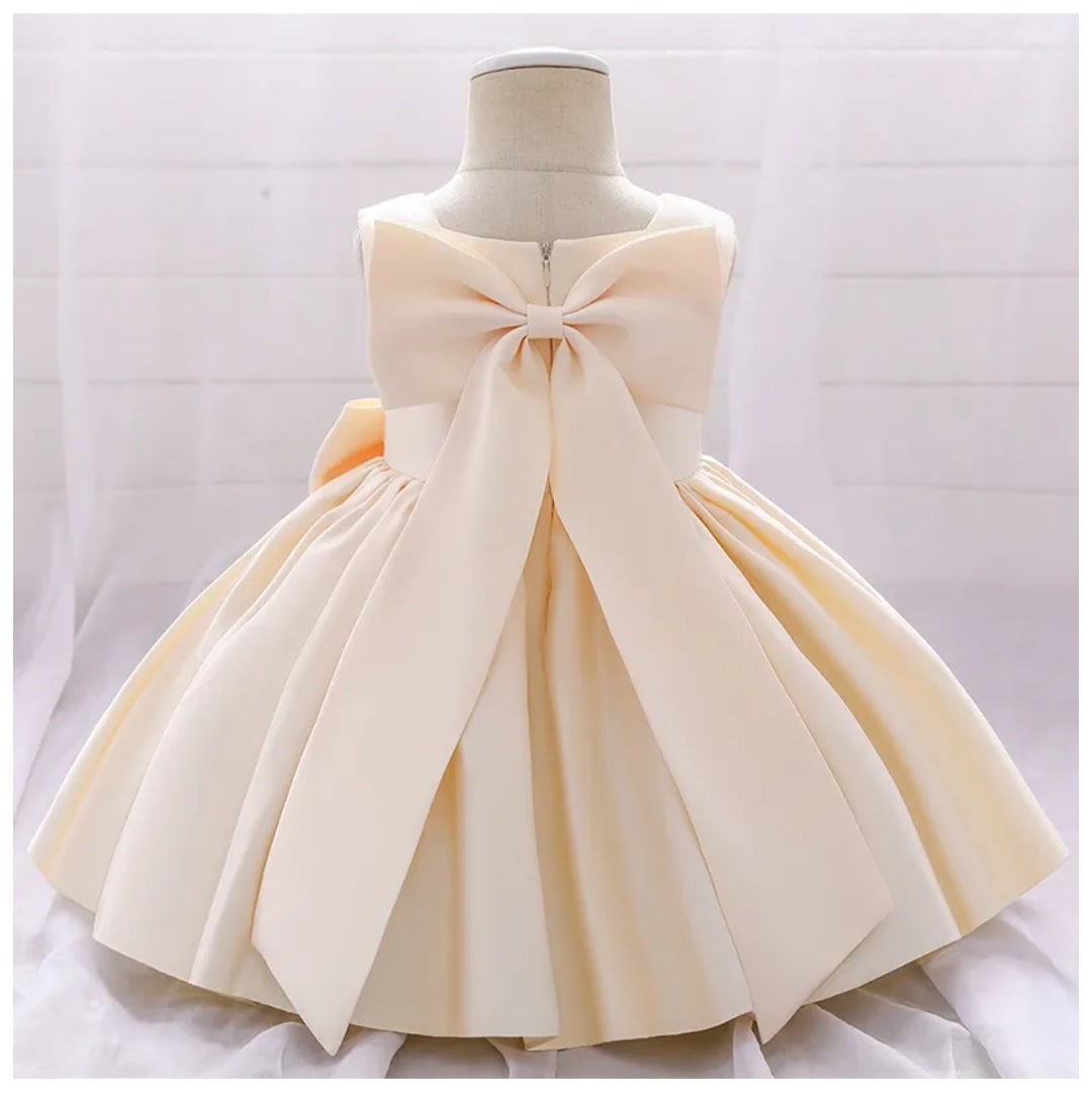 Cream Special Occasions Dress with Big Bow (Clip on) #1001149