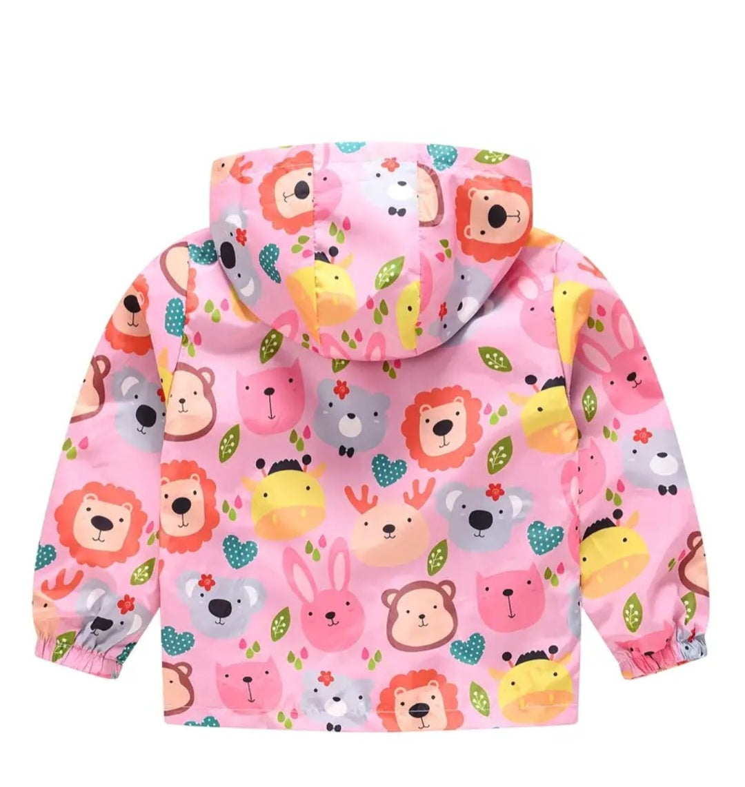 Pink Zoo Hooded Windbreaker #1000322