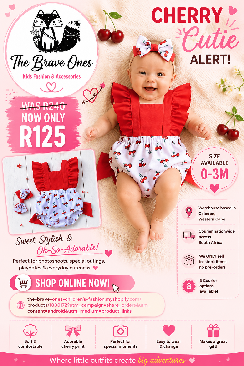Cherry Ruffle Romper #1000172