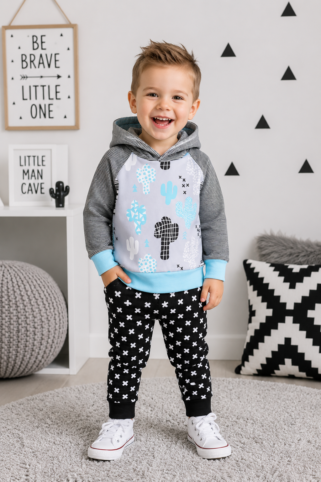 Cactus Hoodie and High Waisted Pants #900032
