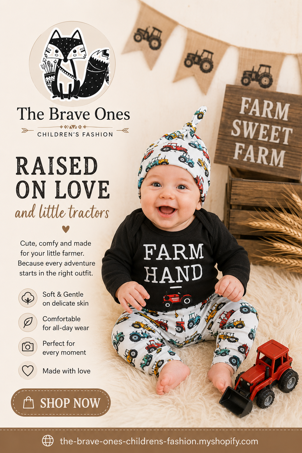 Farm Hand Romper,  Pants and Pumpkin Hat #2000121