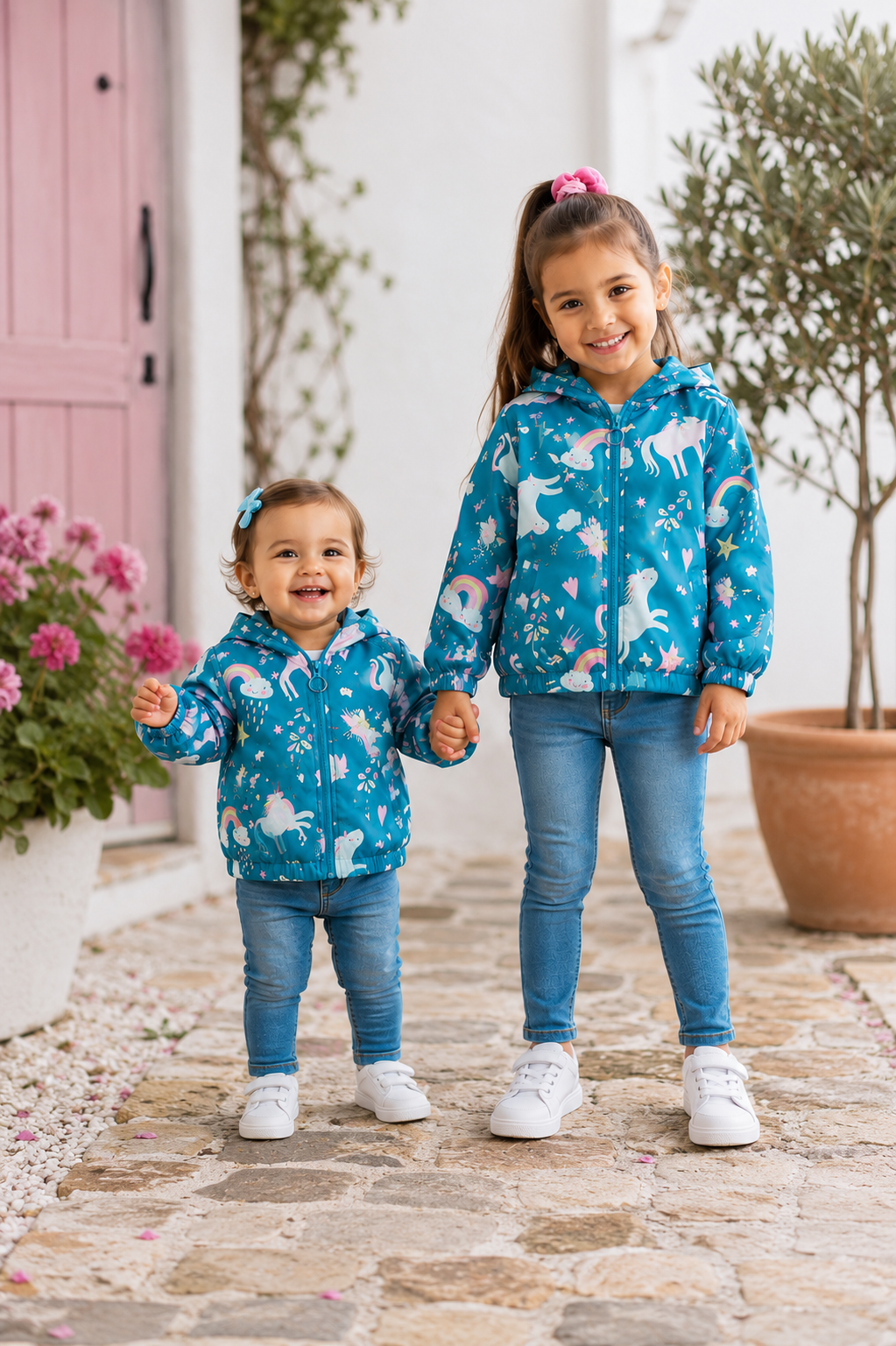 Petrol Blue Unicorn Windbreaker #1001029