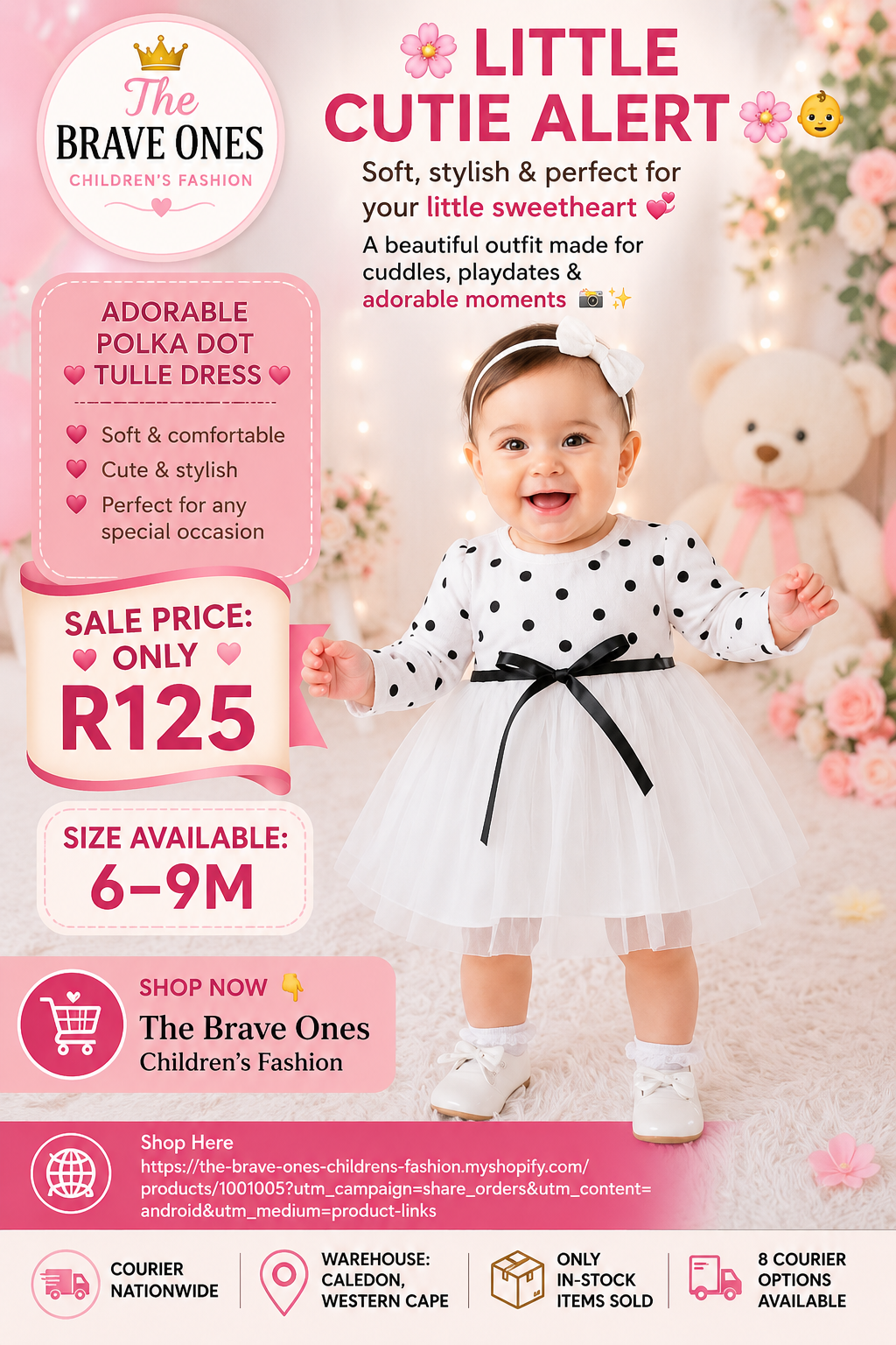 White Polka Dress with Romantic Tutu #1001005