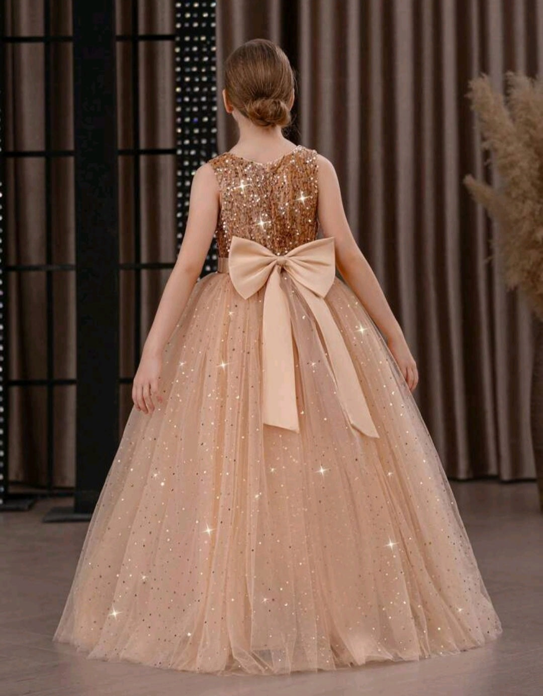 Champagne Sparkle Special Occasions Dress #1000966
