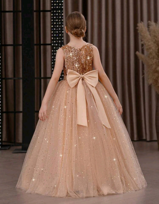 Champagne Sparkle Special Occasions Dress #1000966