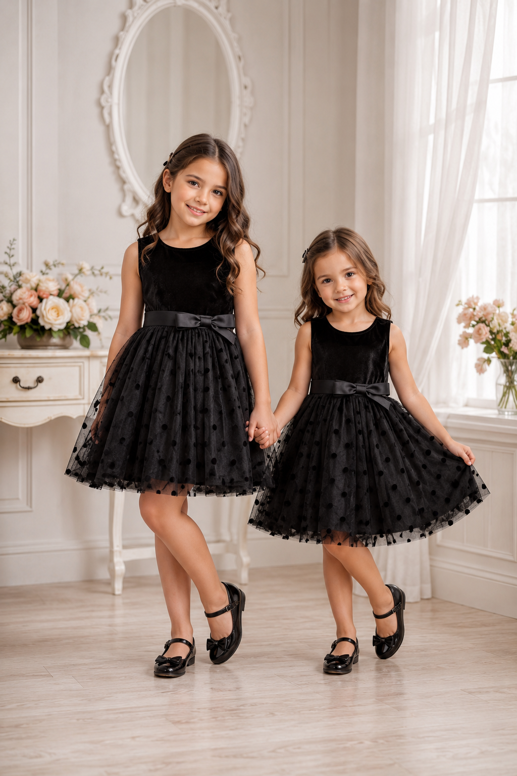 Black Polka Special Occasions Dress #100048