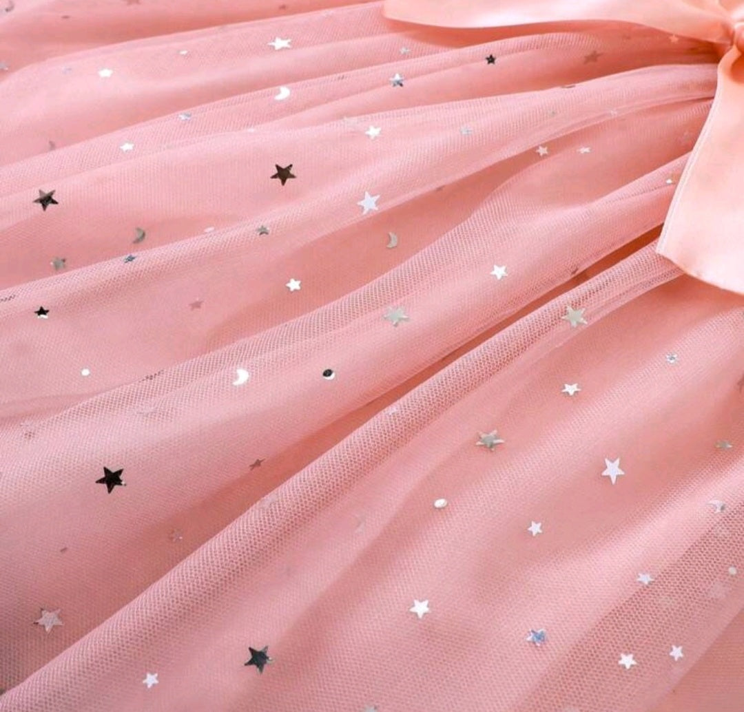 Peachy Pink Sparkle Dress #1000240
