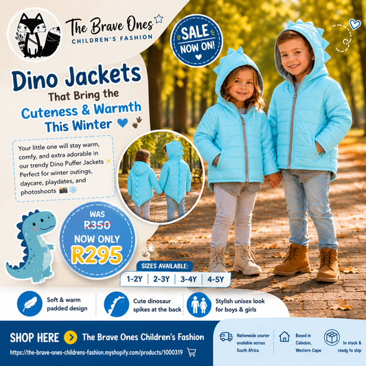 Dino Puffer Jacket Blue #1000319