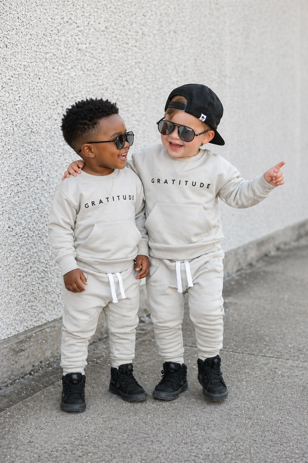 Gray Gratitude Crewnek Tracksuit #2000337