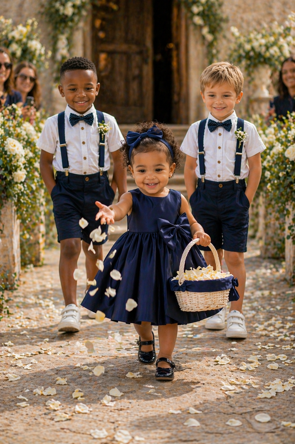 Navy Special Occasions Dress with Big Bow (Clip on) #1001146