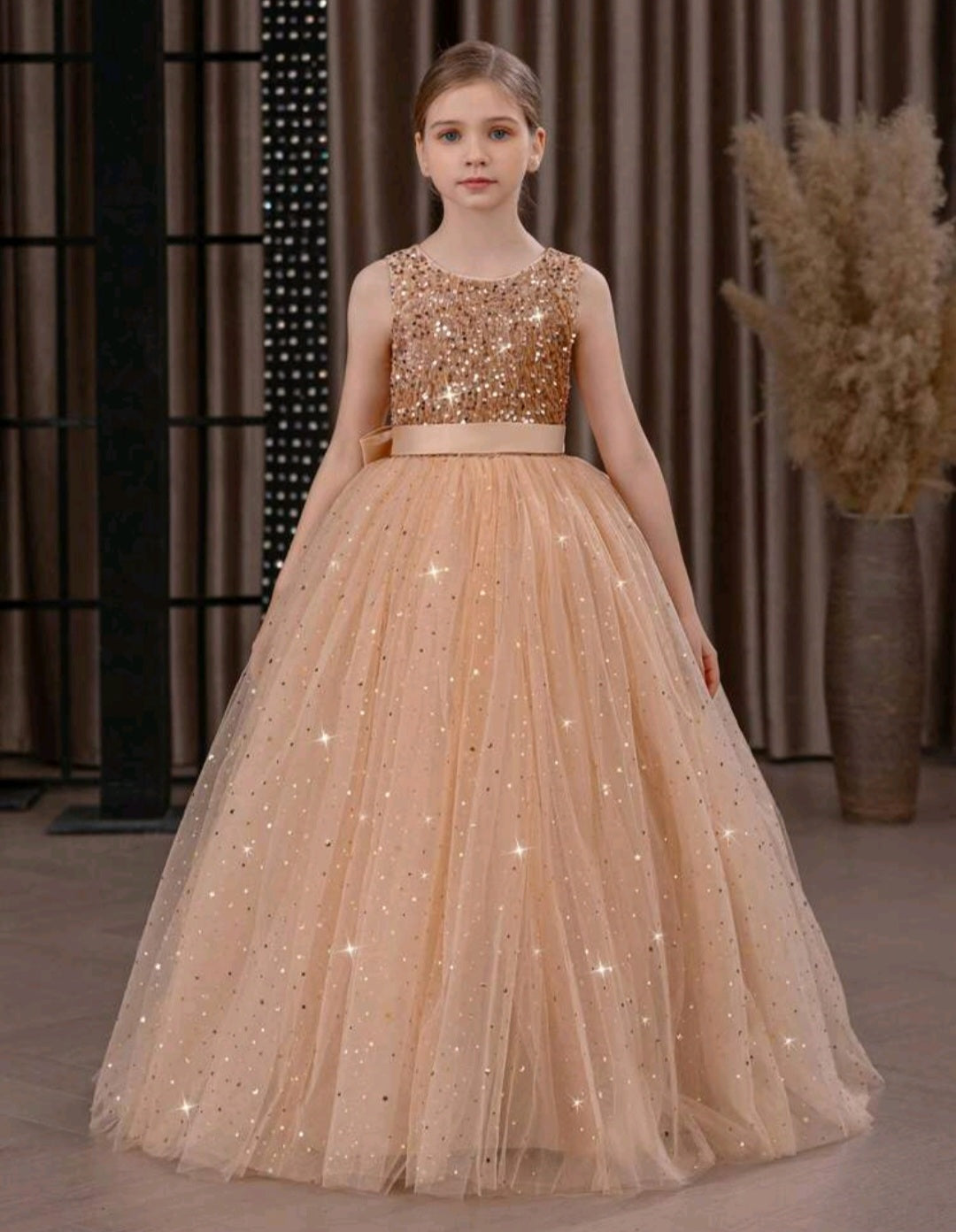 Champagne Sparkle Special Occasions Dress #1000966