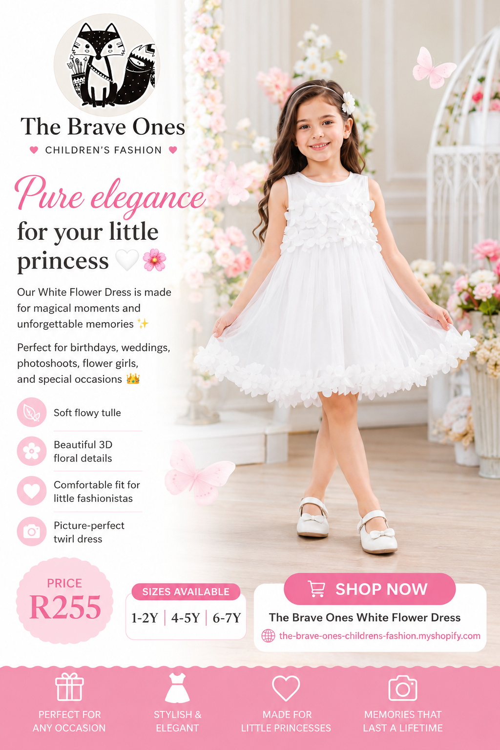 White Flower Dress #1000307