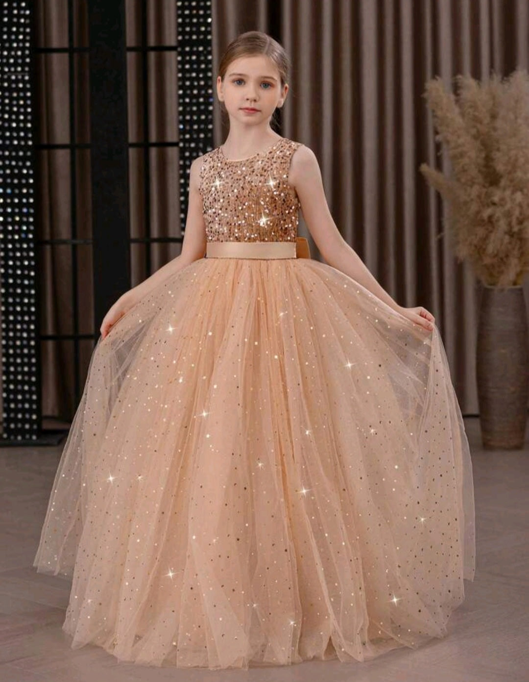 Champagne Sparkle Special Occasions Dress #1000966