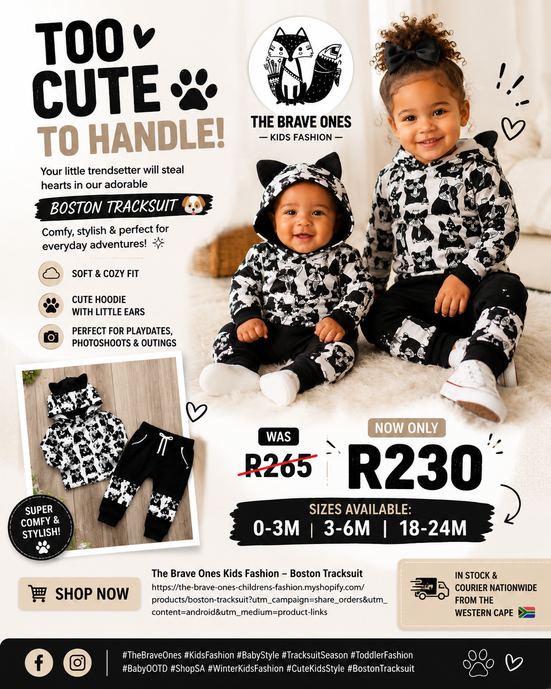 Pug Hooded Tracksuit and Matching Pants #200015