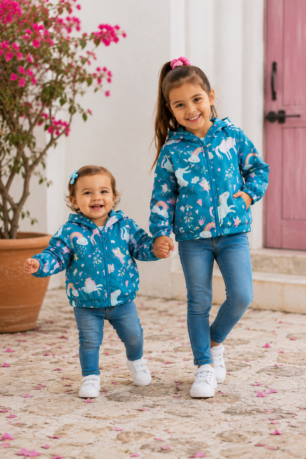 Petrol Blue Unicorn Windbreaker #1001029