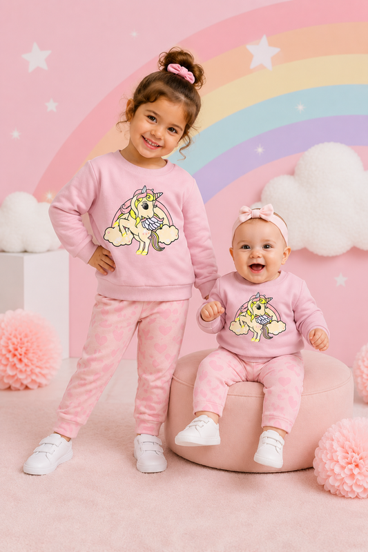 Unicorn  Cotton Crewnek Neck Top and Legging #100058