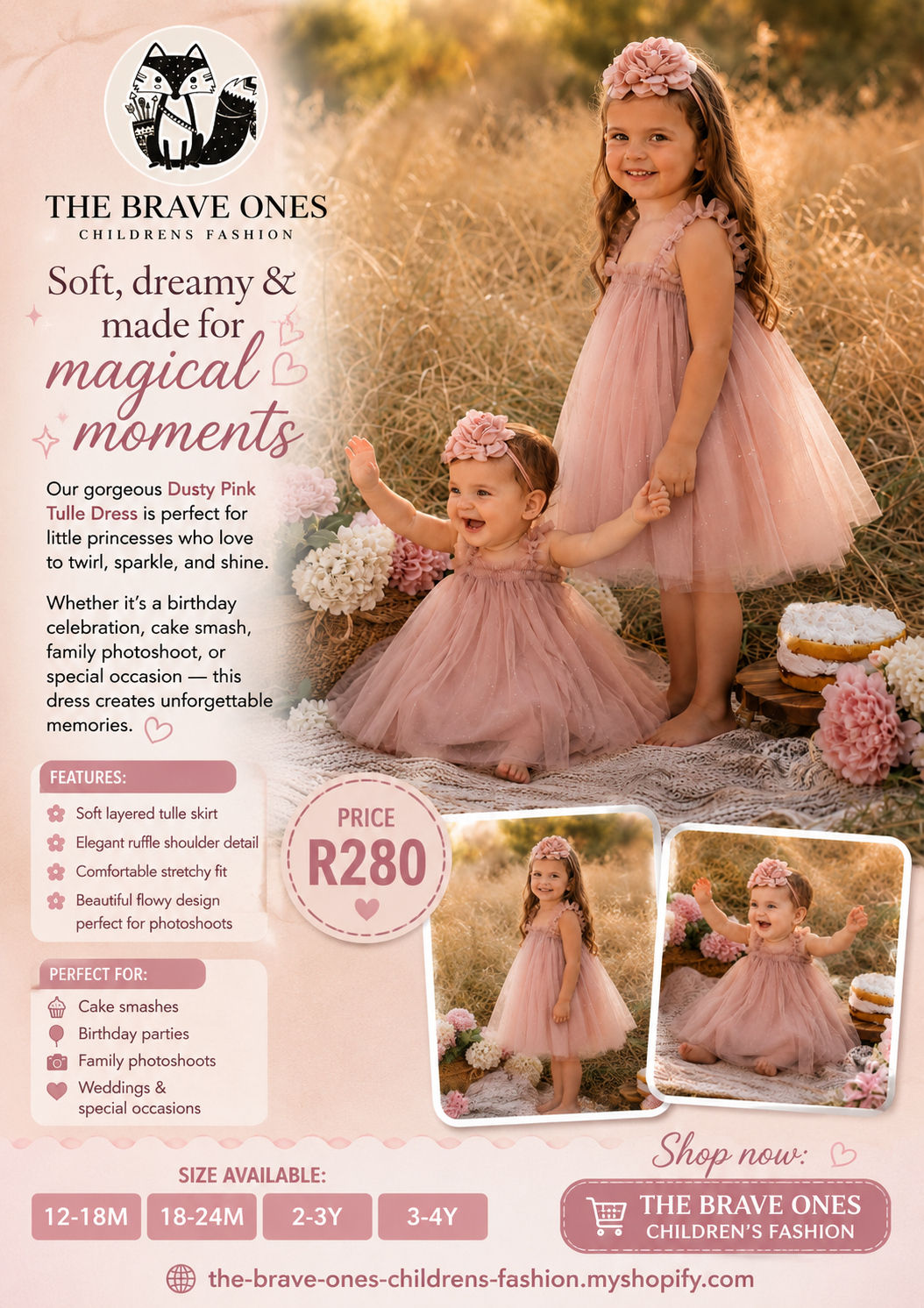 Dusty Pink Tulle Dress #1000951