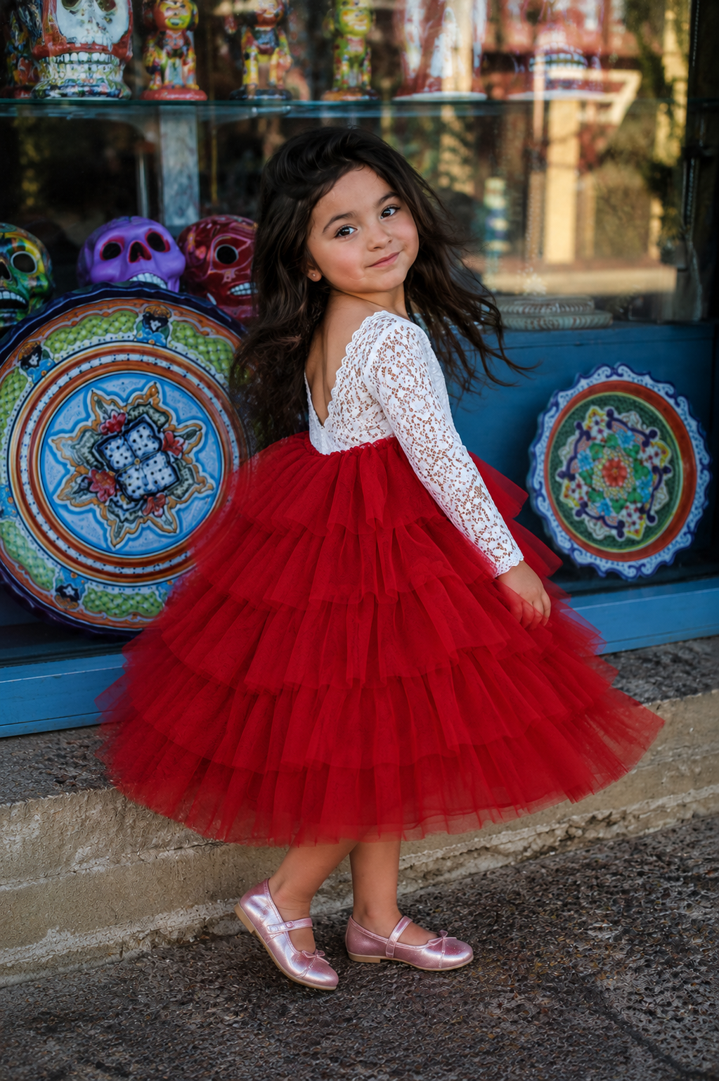 Long Sleeve Lace Red Wine Special Occasions Dress #1000273
