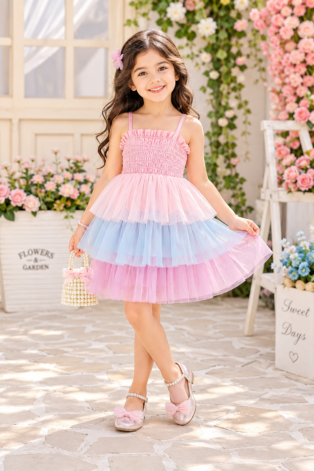 Rainbow Ruffle Special Occasions Dress #1000133