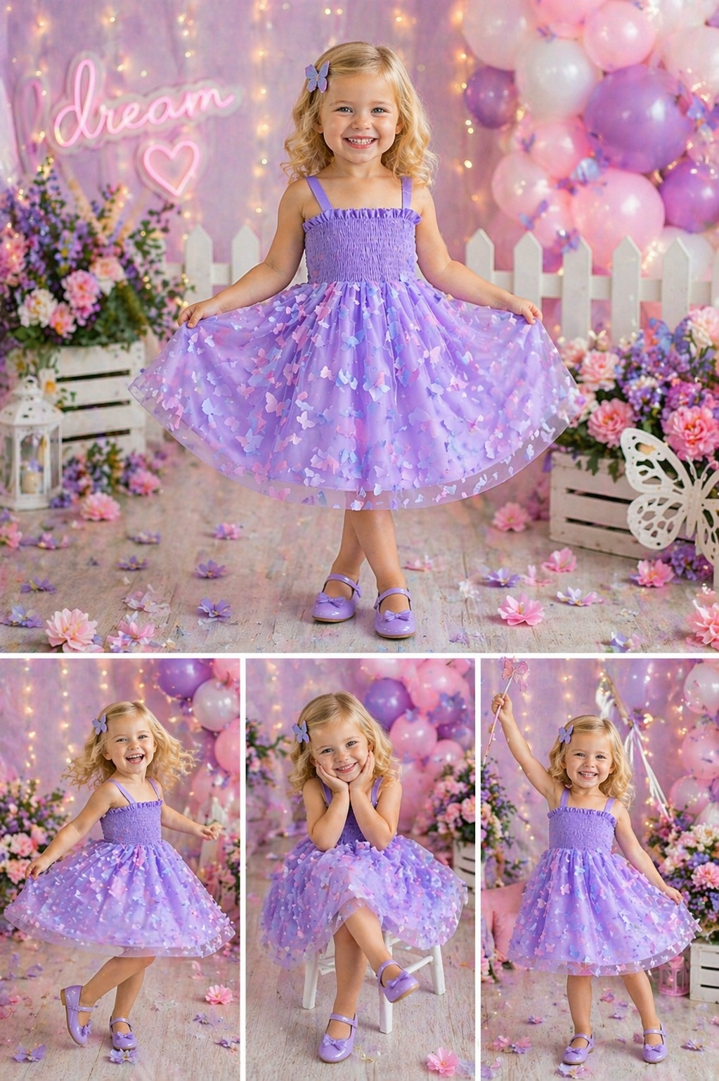 Purple Butterfly Dress #1000252