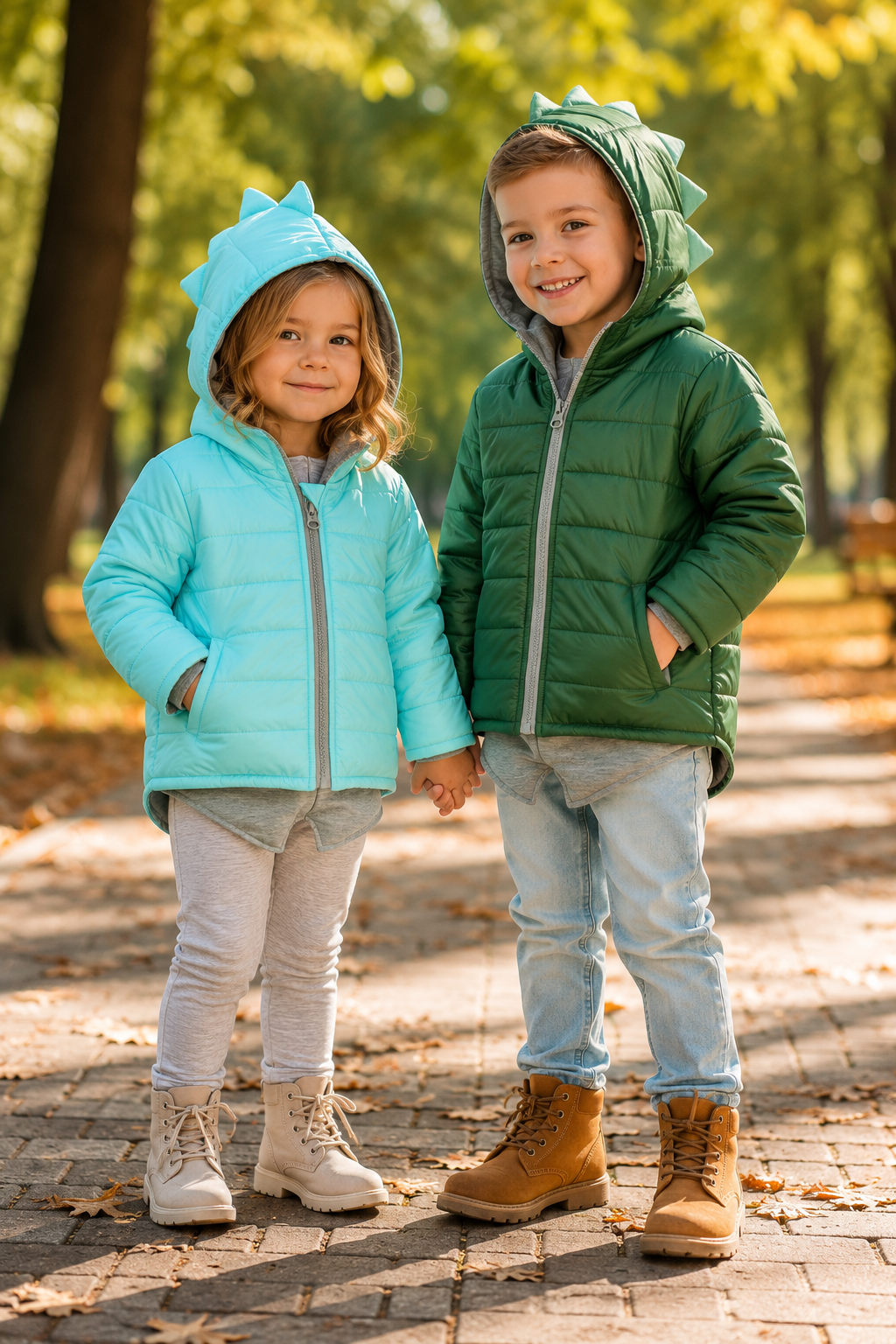Dino Puffer Jacket Blue #1000319