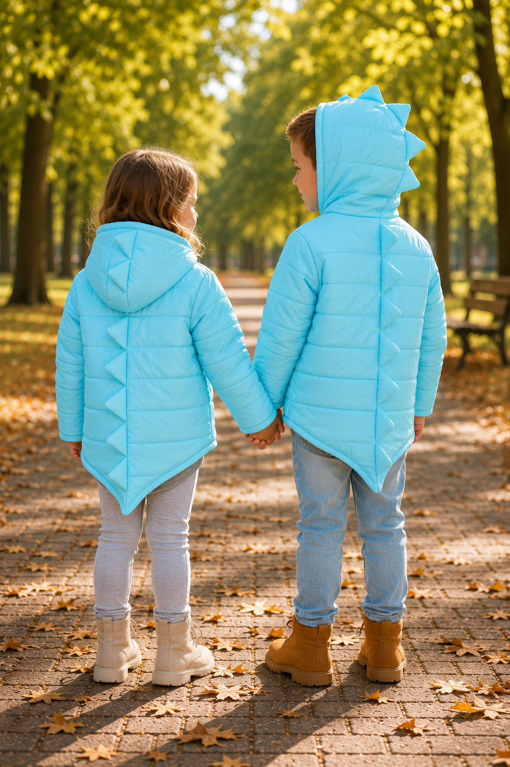 Dino Puffer Jacket Blue #1000319