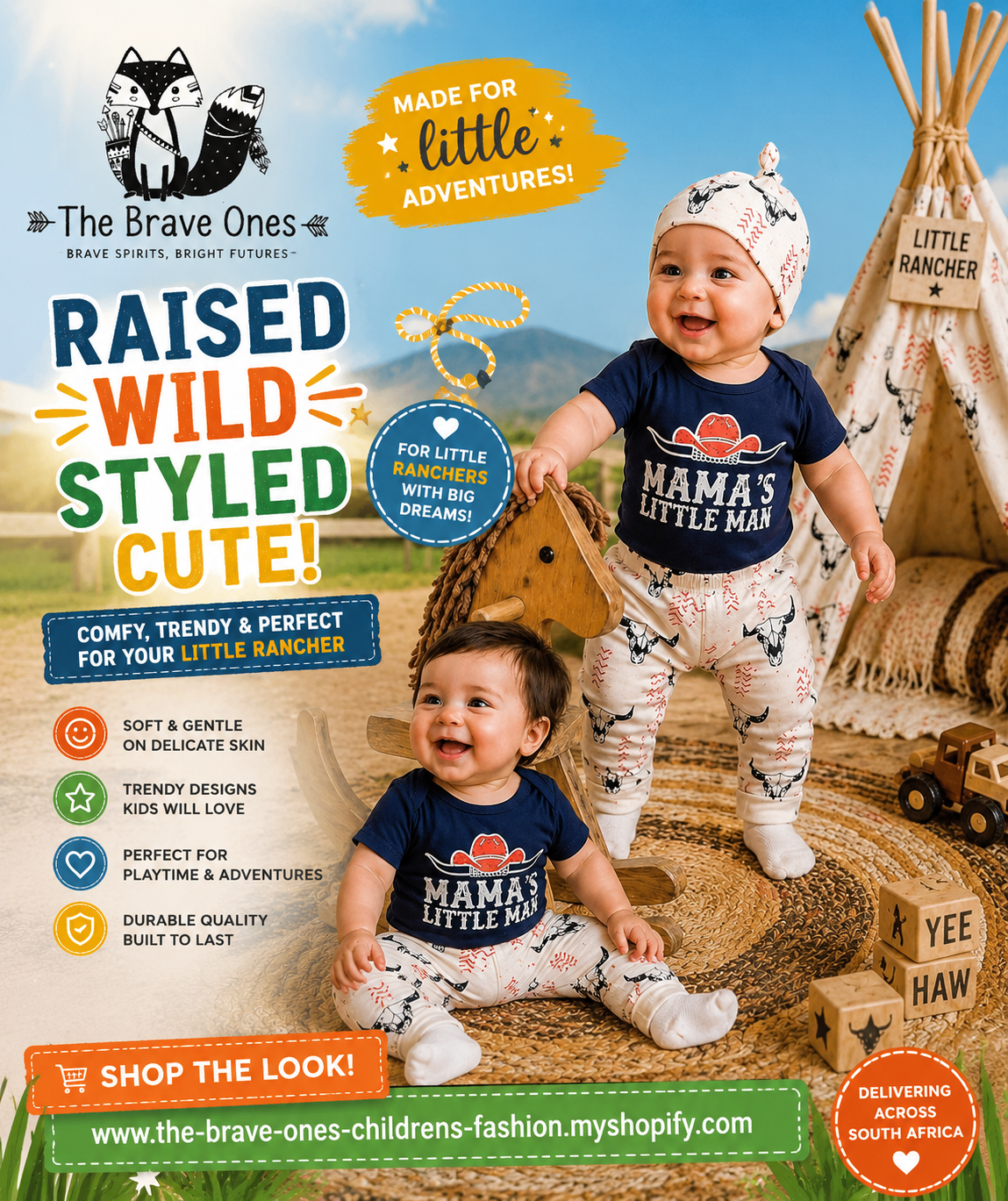 #200087 Mama's Little Man Romper,  Pants and Pumpkin Hat