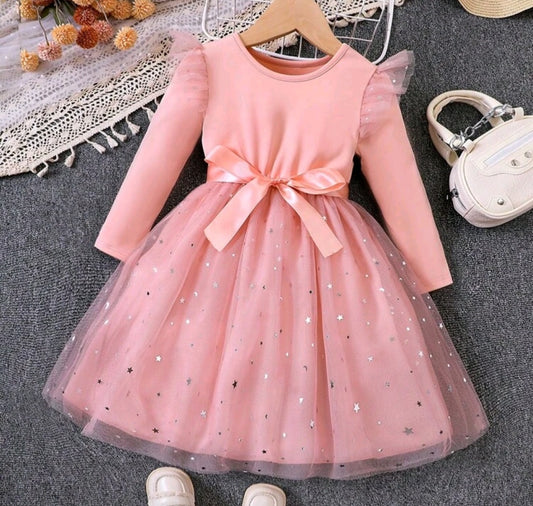 Peachy Pink Sparkle Dress #1000240