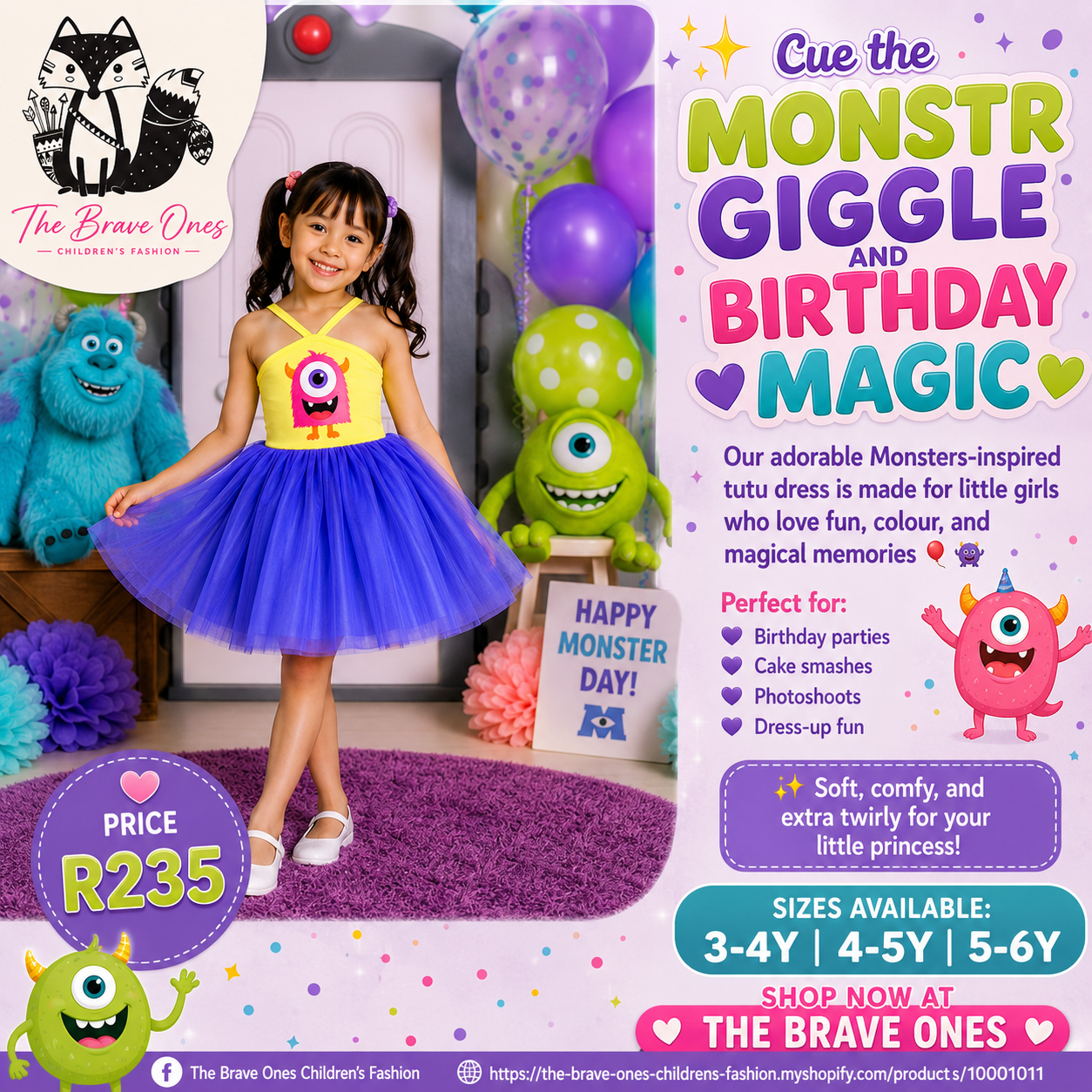 Monsters Inc. Tutu Dress #10001011