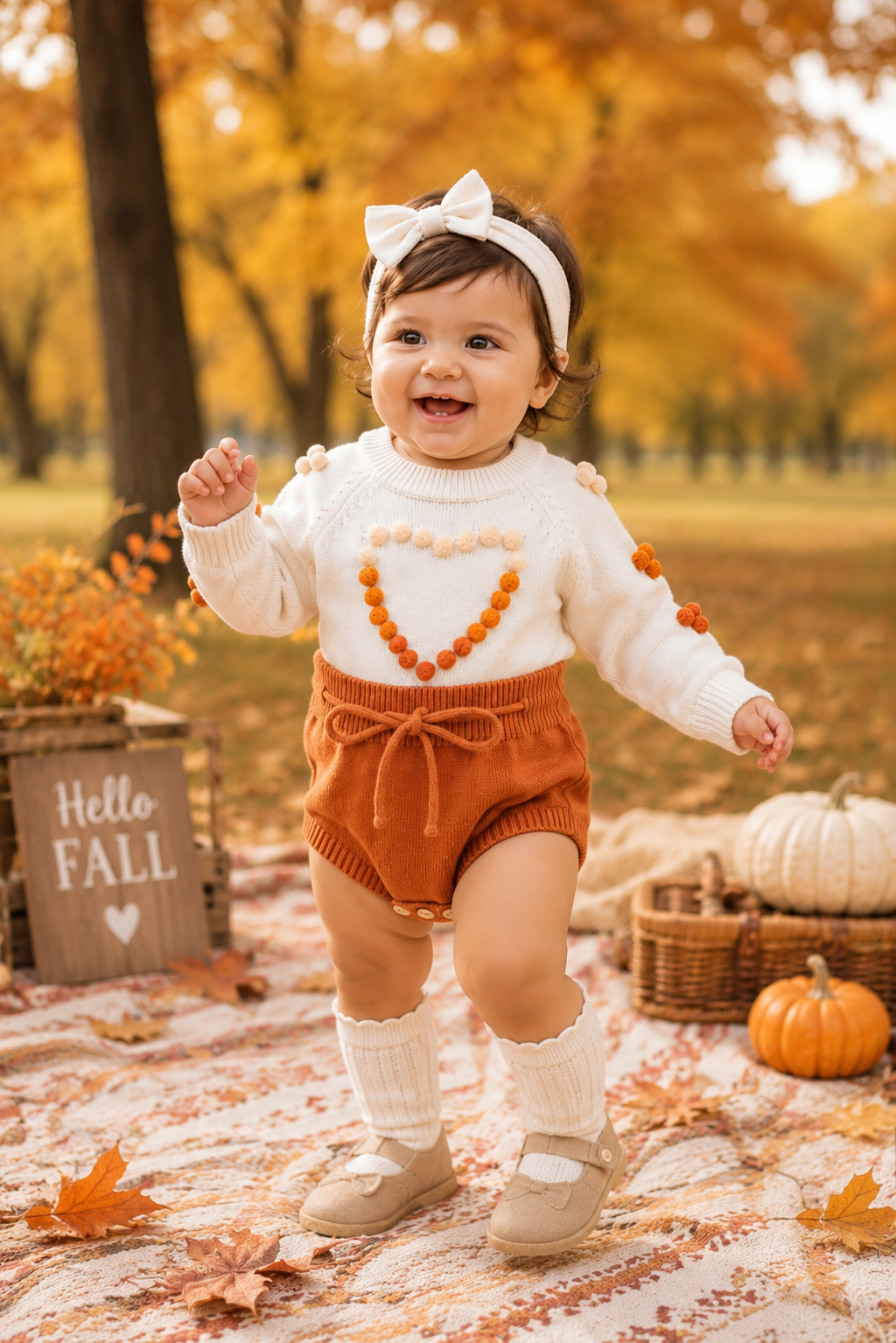Luxury Knitwear Two-toned Romper  Ombre,  Tan and Burned Orange  #1000217