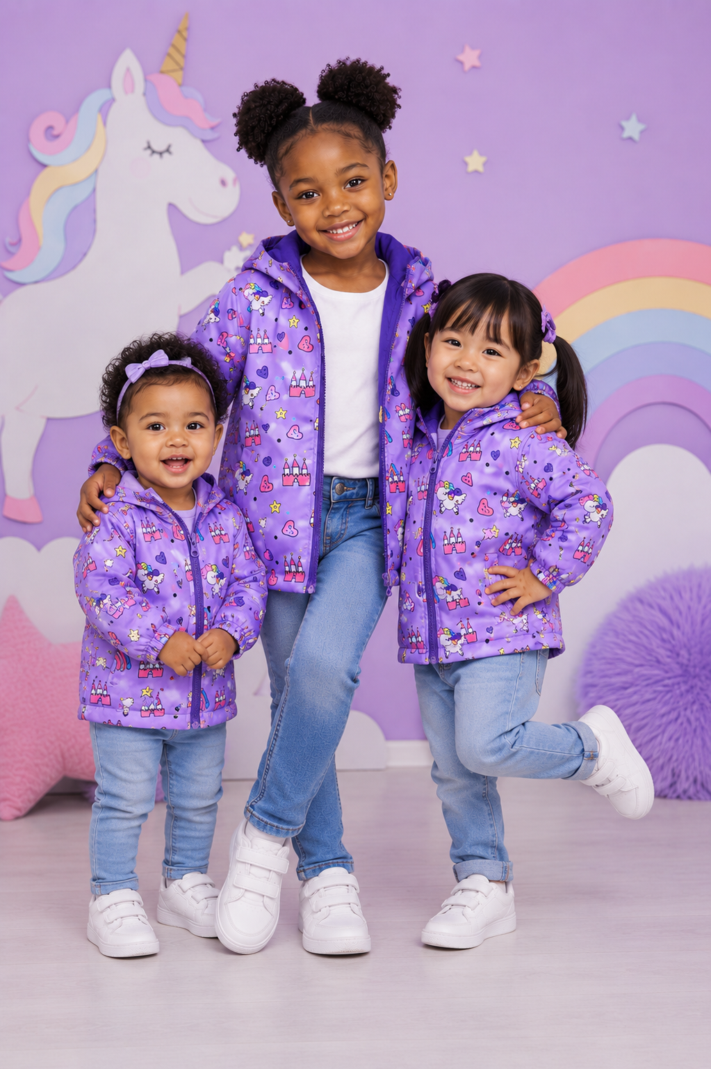 Purple Unicorn Hooded Windbreaker #1000210