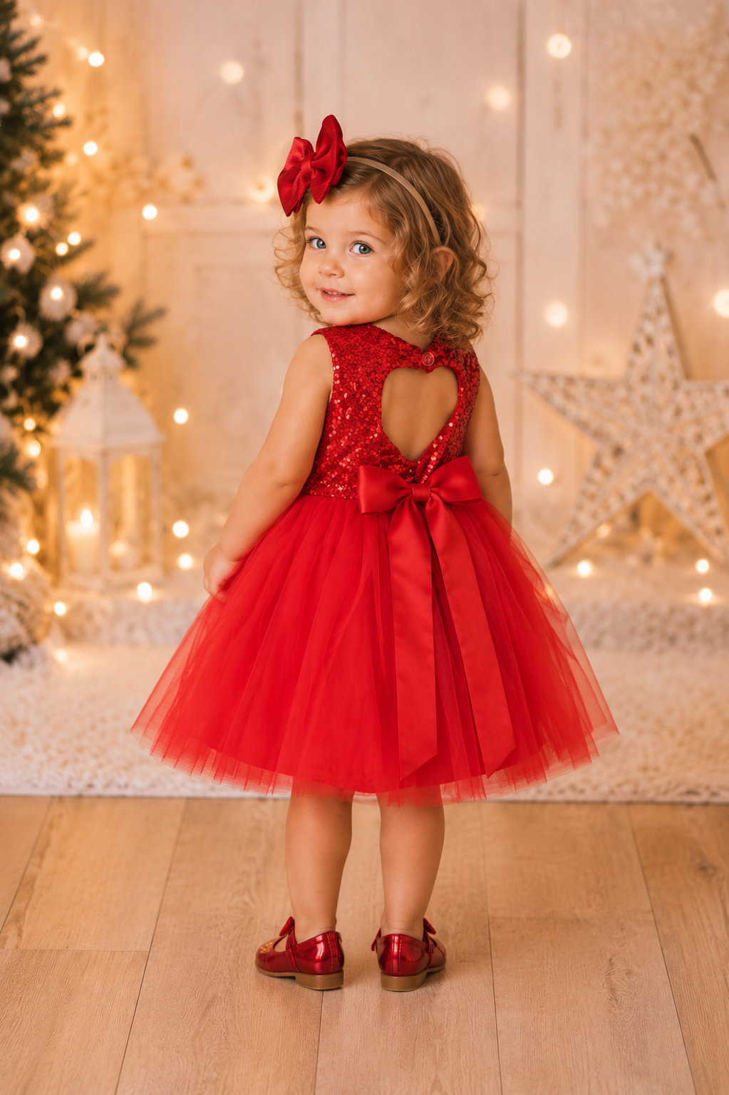 Red Sequins Tutu Dress #1000141