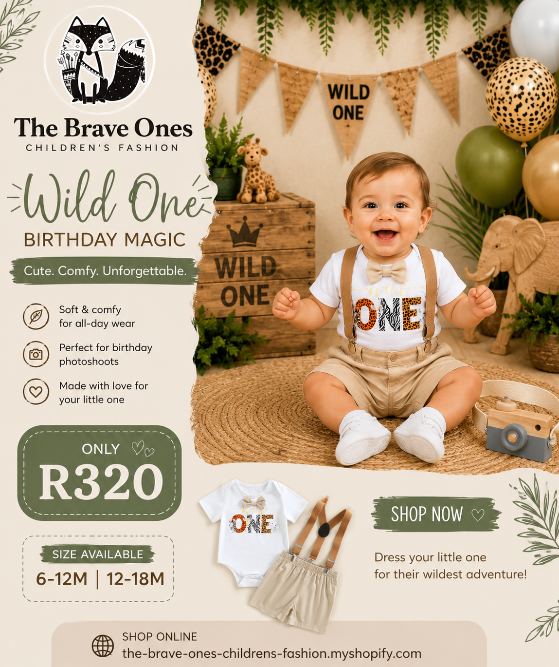 Wild One Birthday Safari Outfit #2000346