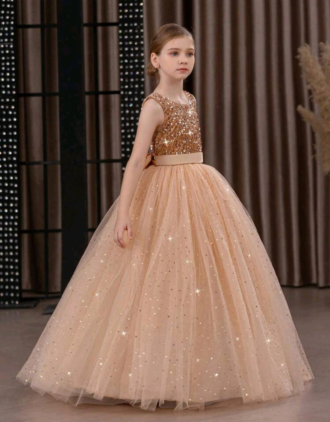 Champagne Sparkle Special Occasions Dress #1000966