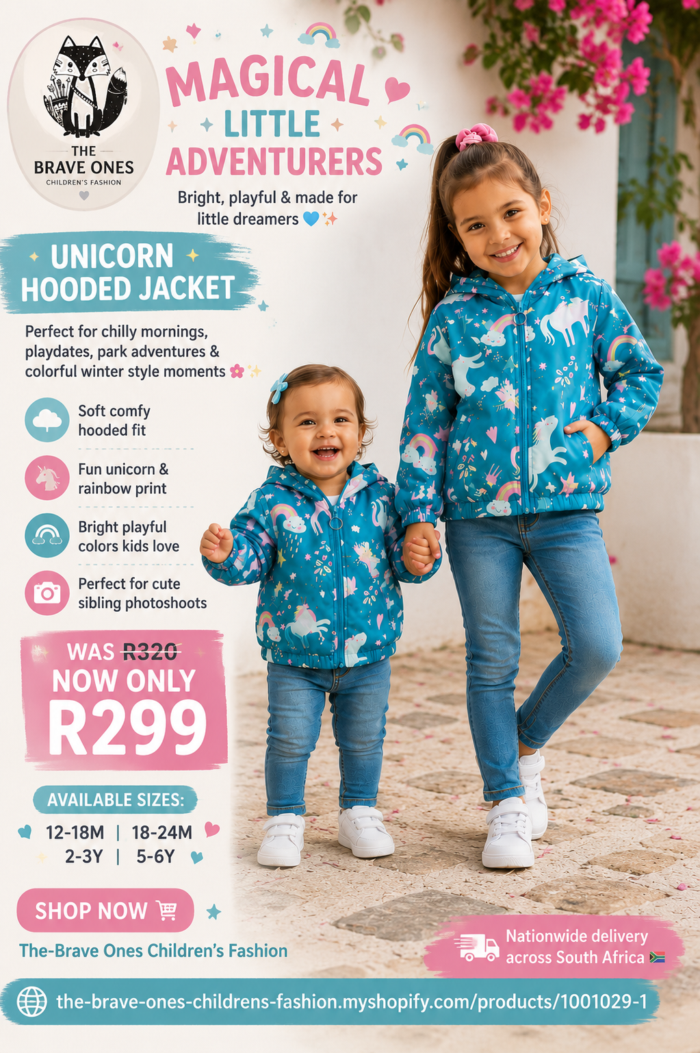 Petrol Blue Unicorn Windbreaker #1001029