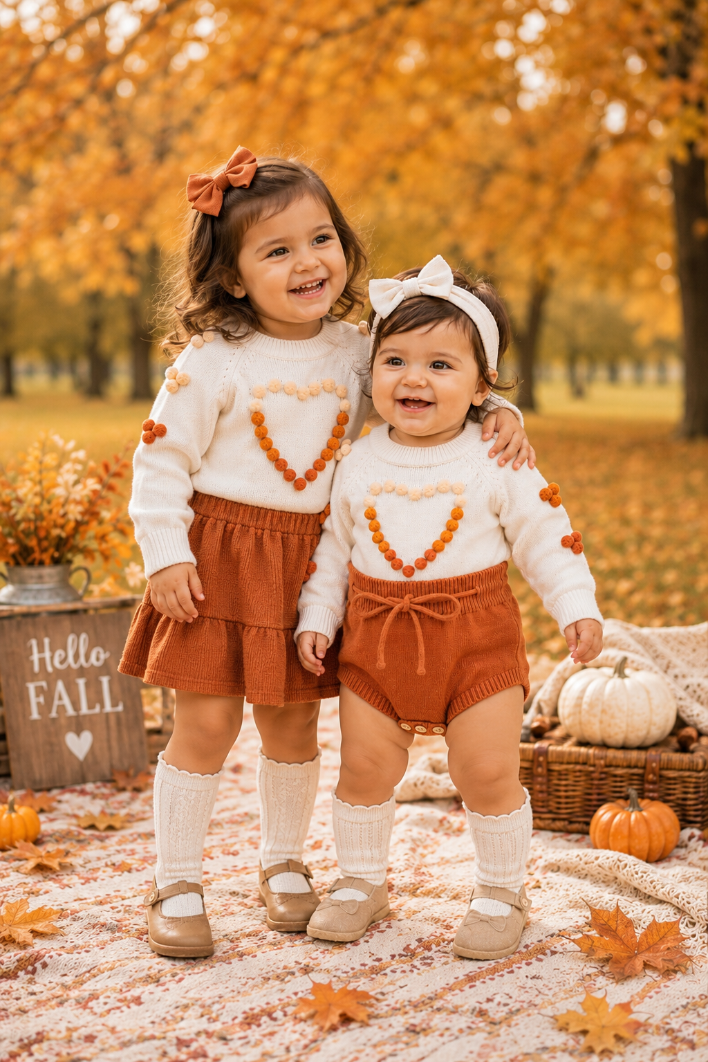Luxury Knitwear Two-toned Romper  Ombre,  Tan and Burned Orange  #1000217