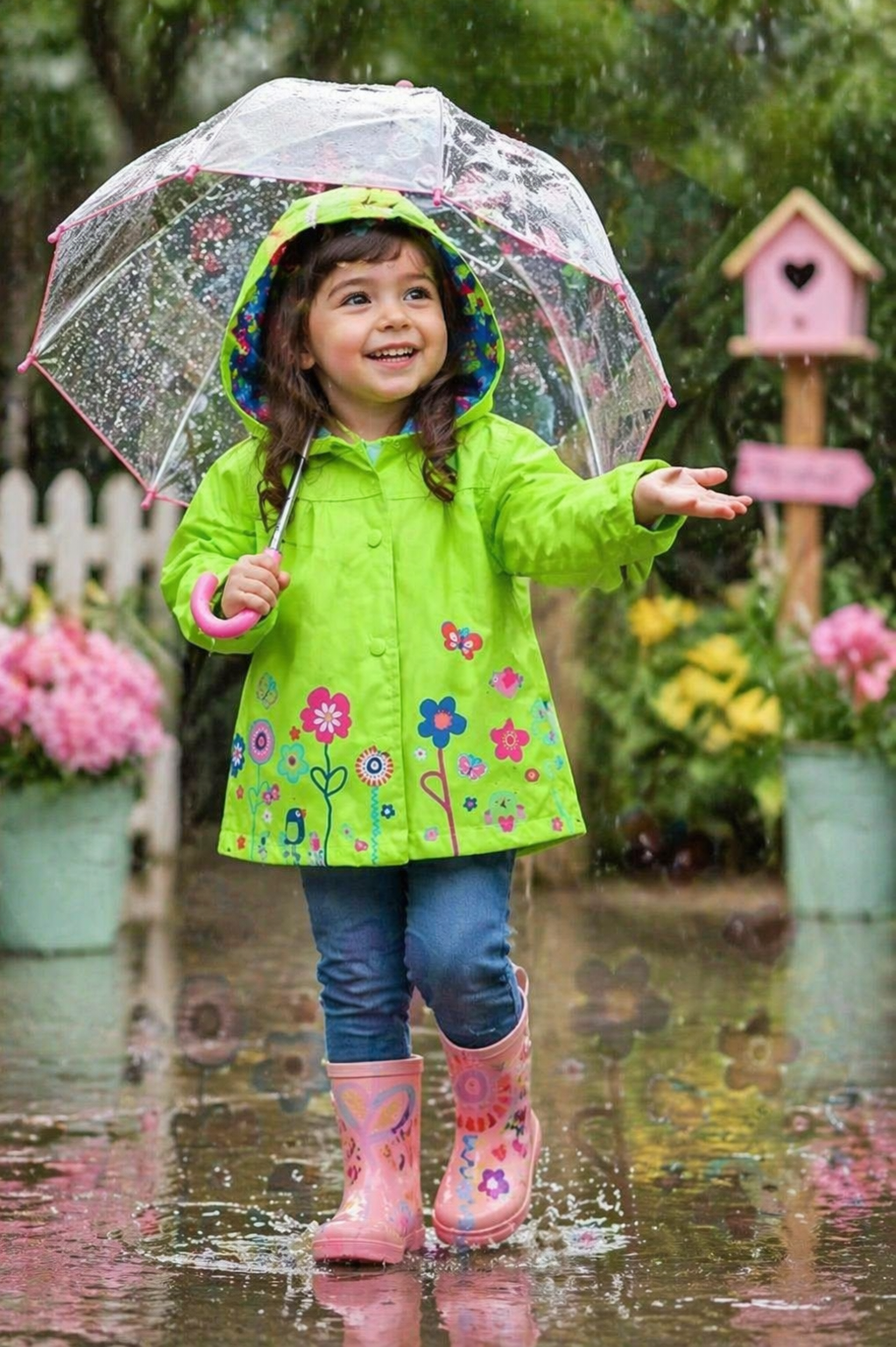 Lime Green Raincoat #1000928