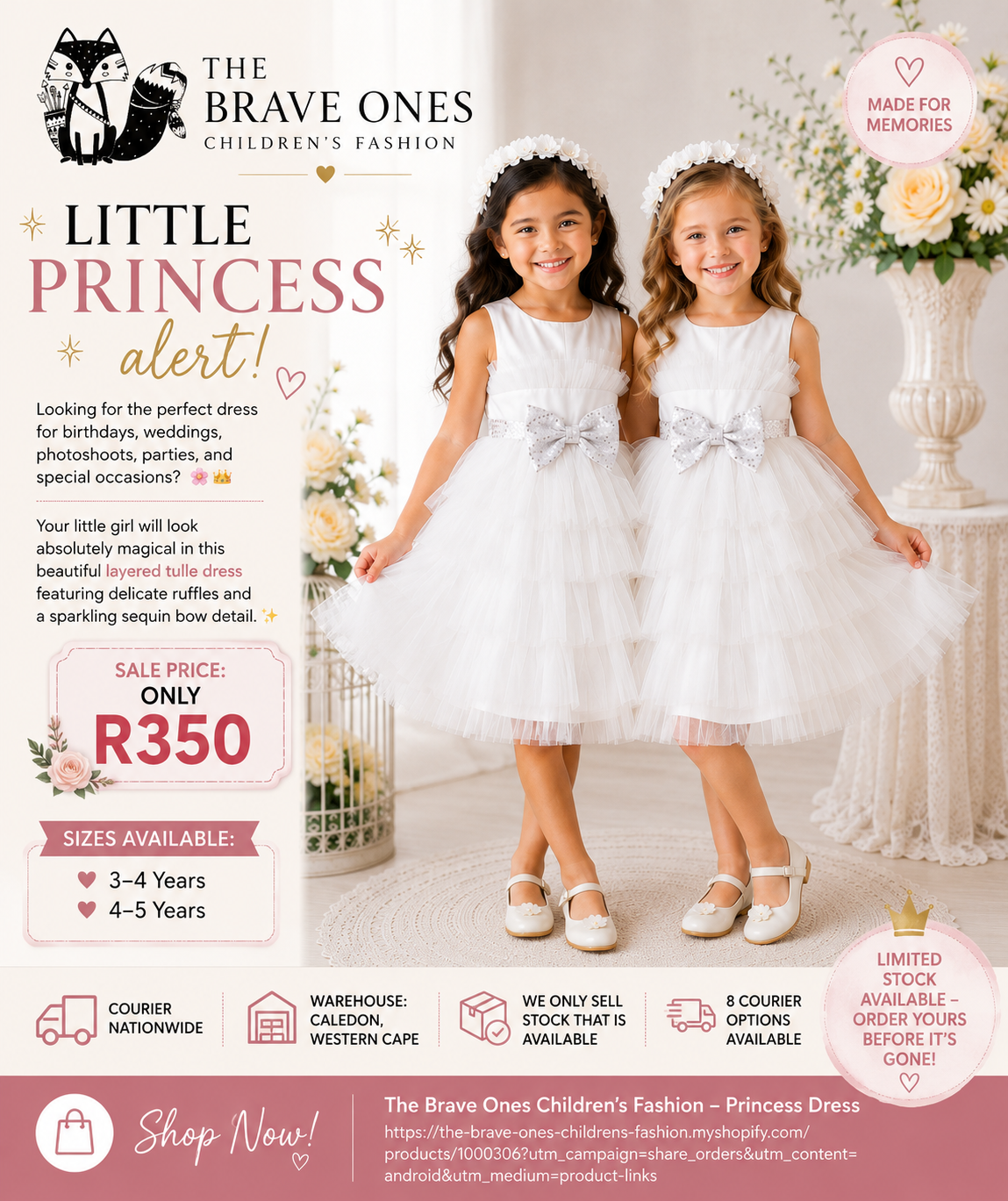 White Special Occasions Dress with Silver Sequins Bow #1000306