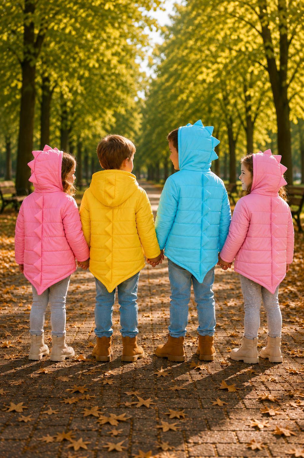 Dino Puffer Jacket Yellow #1000322