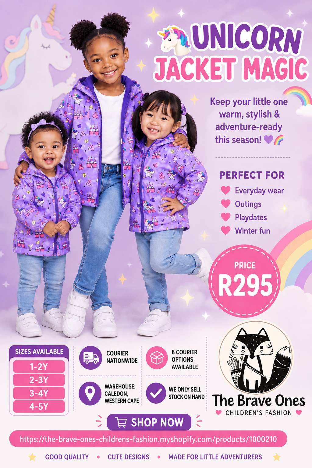 Purple Unicorn Hooded Windbreaker #1000210