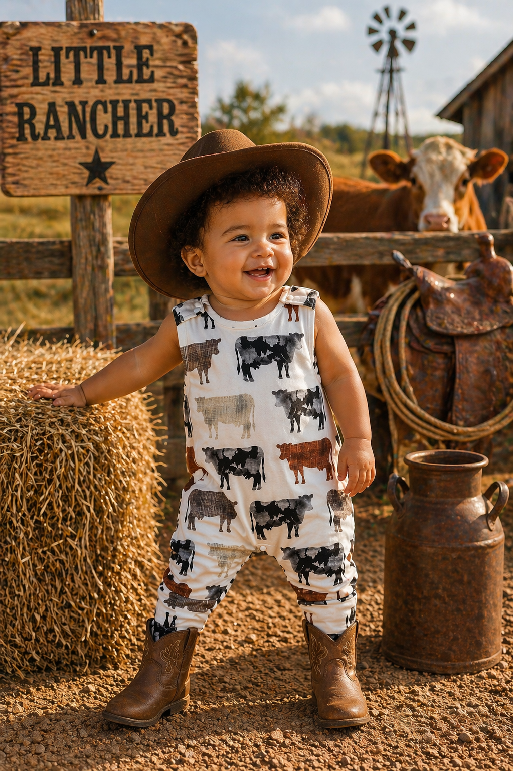 Ranch Life, Cow Jumpsuit #2000355