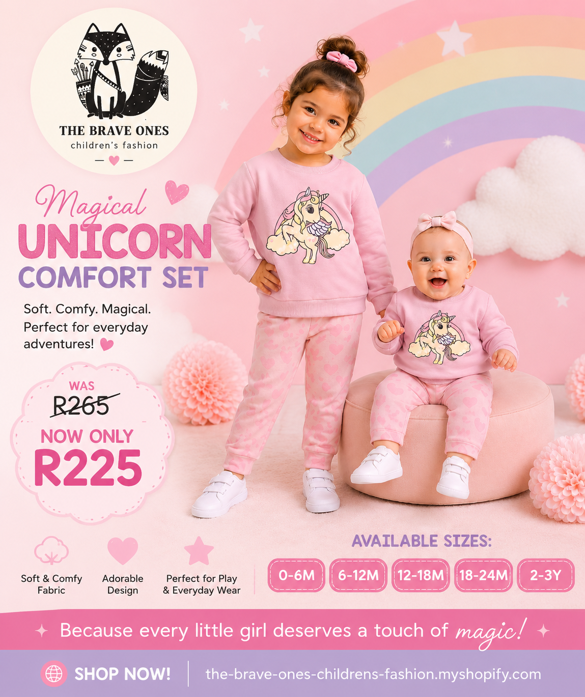 Unicorn  Cotton Crewnek Neck Top and Legging #100058