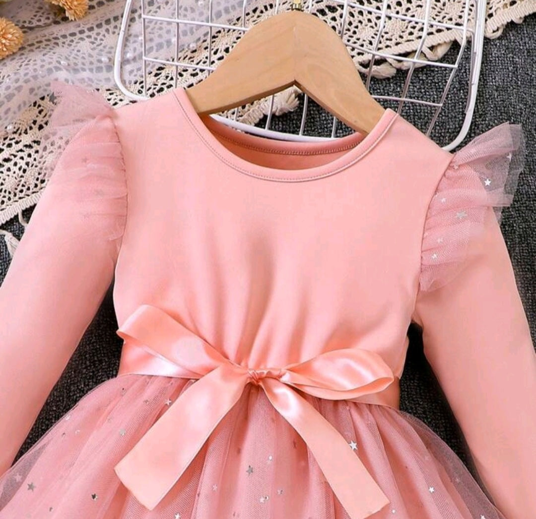 Peachy Pink Sparkle Dress #1000240