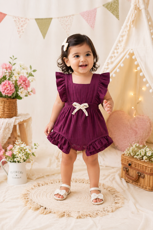Magena Ruffle Muslin Romper #1000151