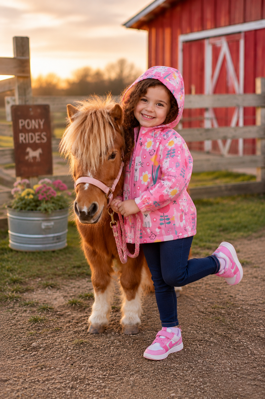 Pink Bunny Hooded Windbreaker #1000207